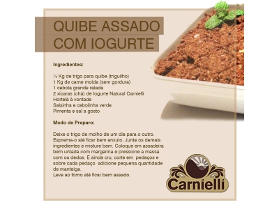 QUIBE ASSADO COM IOGURTE
