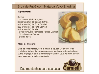 BROA DE FUBÁ COM NATA DA VOVÓ ENEDINA